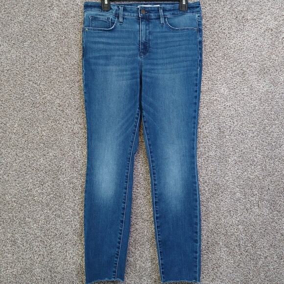 ATHLETA Sculptek Skinny Stretch Raw Hem Ankle Jeans Size 10 - Picture 1 of 12